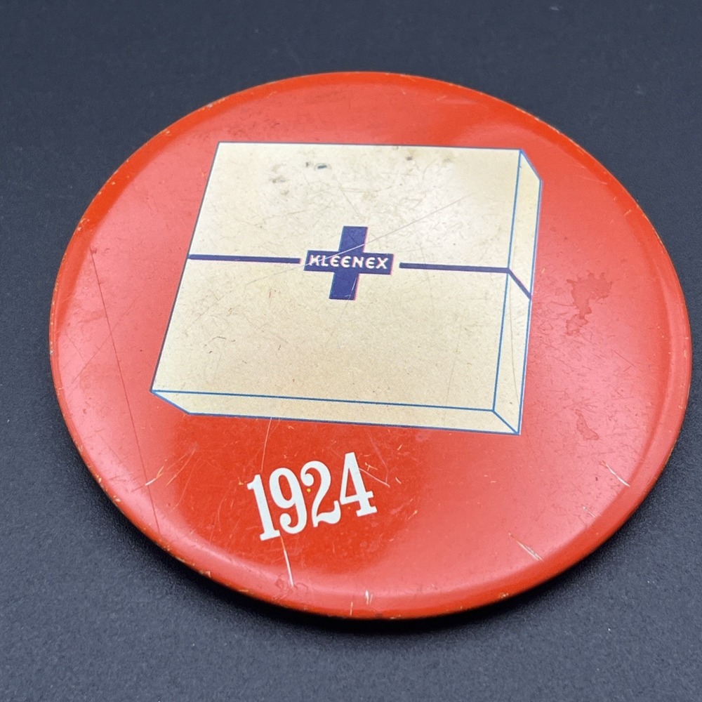 1924 Kleenex Tissues Button Pin
